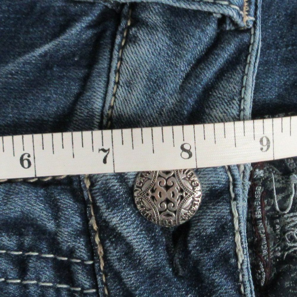 SILVER JEANS Suki Mid CAPRI Skimmer Sz 29x22.5  30x23.5 Bermuda Crop Denim Jeans - Picture 10 of 12